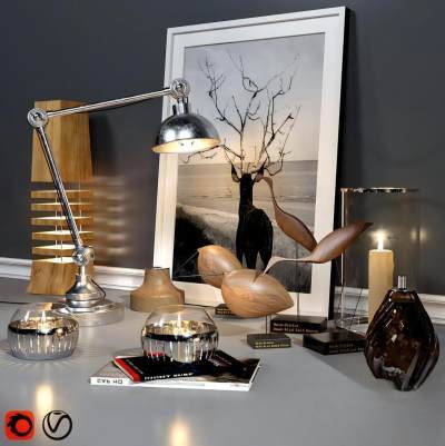 现代花瓶花艺 干花陈设饰品摆件 挂画